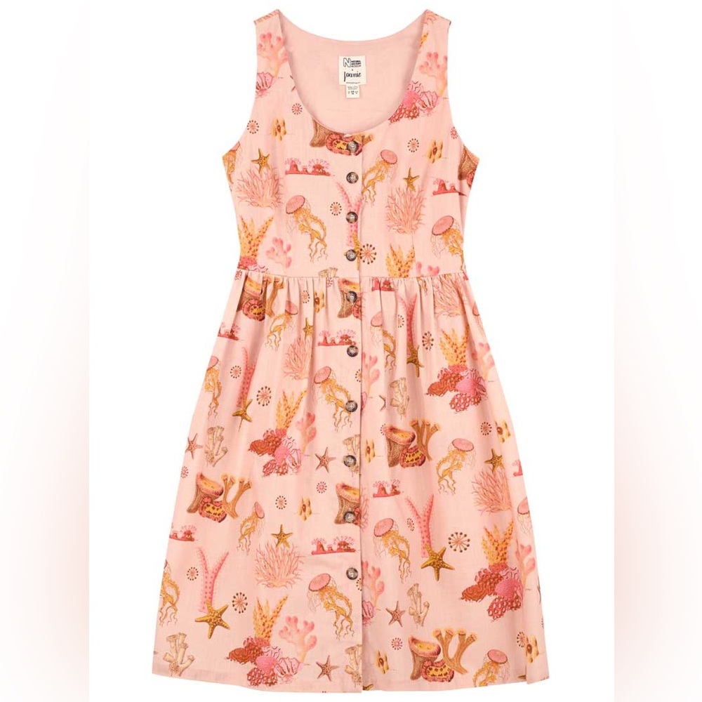 Natural History Museum X Joanie - Vada Coral Print Sundress